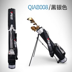 高爾夫球包 高爾夫支架球包 輕巧站立槍包 多功能收納, QIAB008 黑銀色, 1個