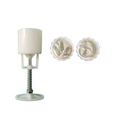 가족 베이킹 작업과 명절 간식에 이상적인 토끼와 쌀 귀 디자인을 선보이는 핸드 프레스 월병 메이커 모양