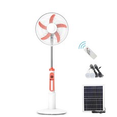 太陽能充電風扇 EP-8818 18吋 附LED燈泡與遙控器, 16V8W太陽能板+燈泡