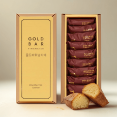 골드바휘낭시에 선물용쇼핑백 크리스마스 연말 송년회 가족 사무실 학교 교회 과자 세트, 252g