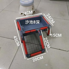 烏龜爬架 曬臺 浮臺 階梯式爬臺, 1個, 34*24*15釐米+左爬梯+無網,全白色