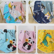 아동 캐릭터 담요 유니콘 강아지 팬더 공룡 프린트 낮잠이불 유치원 어린이집 사계절