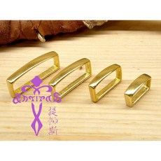Antipas安提帕斯手工皮革--銅製窄版皮帶環(黃銅色), 16mm, 1個