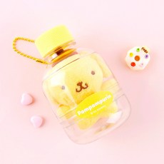 BSC 산리오 보틀 미니 인형 키링 열쇠고리 가방고리 키홀더 가방장식 가꾸 캐릭터인형, 1개, 9. 폼폼푸린 보틀키링, 8cm