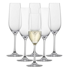 Schott Zwiesel Tritan Crystal Glass Forte Collection 범용/칵테일 텀블러 스템리스 와인 글래스 564.85ml19.1온스 6개 세, Clear - Champagne Flute