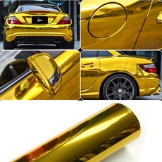 라-크 크롬필름 하이그로시 골드 -헤라증정- 랩핑 시트지 래핑지 메탈 필름 인테리어, 1개