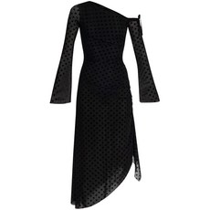 MISBHV 로고 플록 미디 드레스