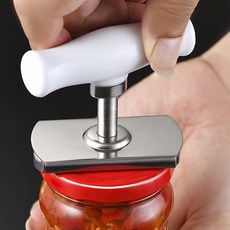 만능 스텐 뚜껑 오프너 잼통 말통, 1개, 화이트