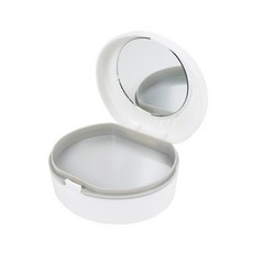 신비가 틀니보관통 교정기 틀니 케이스, 화이트그레이, 10g, 1개