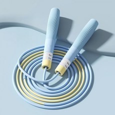 초보자용 길이조절 줄넘기 홈트 다이어트 유산소 운동 경량 줄넘기, 블루, 1개