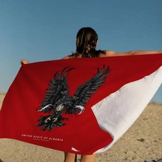 알바니아 비치 타월 소녀들 화려한 색상의 빠른 건조 모래 요가 스파 짐 수영장