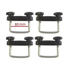 4개/세트 자동차 루프 키트 바구니 장착 클램프 U-볼트 피팅, 80mm 4pcs