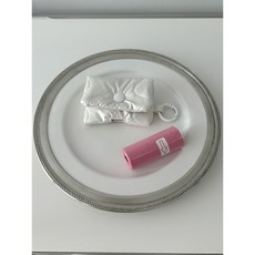 강아지 글로시 풉백 똥츄 베변봉투 아기 기저귀 케이스 산책 홀더, 하트(화이트), 1개