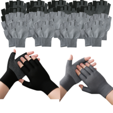 다용도 등산 운동 낚시 운전 엠보싱 작업용 도트 반장갑 20개, 블랙10p 그레이10p, 20세트