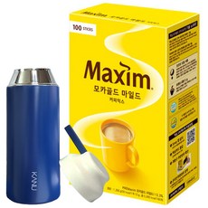 맥심모카골드 커피믹스 100T + 스트랩텀블러