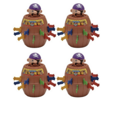 재미존 해적 후크 룰렛게임 소형 4p, 혼합색상 3개