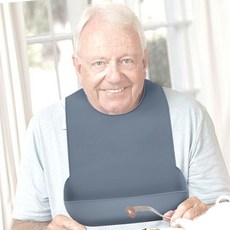 실리콘턱받이 성인방수턱받이 실리콘 성인 어르신 노인, 1개