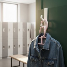 도도한데일리 더블후크걸이 방문옷걸이