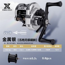 犀瓦力 閃翎DC鼓輪 金屬銀 電子剎車, 1個, 閃翎鼓輪【磁力剎車】無騷音,【左手型】金屬銀【全金屬機身】