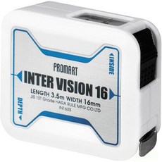 日本 PROMART 原度器 3.5M 雙視窗捲尺 IN1635 內寸測量 深度側量 可鎖定 拉放順暢, 1個