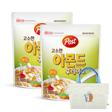 포스트 고소한 아몬드 후레이크 +미니에코백 증정, 2개, 1kg