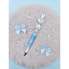 볼펜꾸미기 완제품 볼꾸완제품 동대문볼꾸 예쁜볼펜, 1개, 달토끼(파랑)