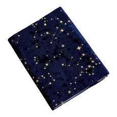 폴리에스터 북커버 별 패턴 155x210x10mm, 마린블루