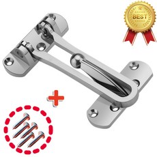 88MARKET 튼튼한 현관문 걸쇠 이중 잠금장치 안전고리, 실버, 1개