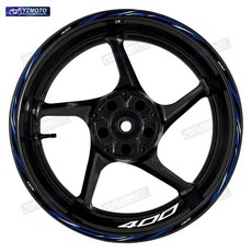 오토바이 전면 후면 휠 스티커 자동차 반사 허브 테이프 데칼, 1개, 2. NINJA400-016