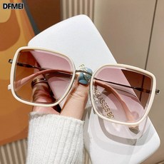 DFMEI 墨鏡女夏感大框顯臉小網紅漸變色太陽鏡開車防紫外線太陽眼鏡