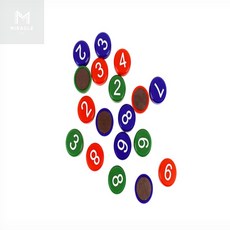 마그네틱 숫자 자석 냉장고 칠판 놀이, 빨강, 1개