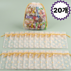 페어넥스 구디백 포장봉투 선물 파우치 반투명, 20개, 데이지(S) 20개, 데이지(S)