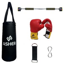 아쉐르 어린이 미니 샌드백 + 철봉 + 글러브, 단품