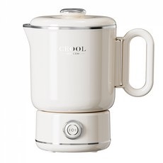 오스틱니 접이식 전기주전자 휴대용 여행용 다기능 가정용 가열 컵 소형 미니 스테인리스 전기주전자, (스마트 모델-900ml) 밝은 흰색