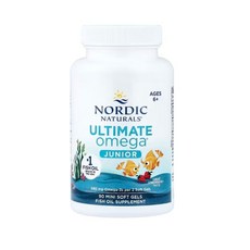 노르딕내츄럴스 얼티미트 오메가 주니어 에이지 6-12 스트로베리 미니 소프트젤, 90정, 1개