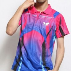 KUDA桌球蝴蝶日本桌協認證賽服（44340-302）3S尺寸，青少年專業比賽服裝, 桃紅藍尺寸：3S, 1個