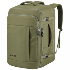 Gieury 휴대용 백팩 40-50L 여행용 백팩 남성 및 여성용 확장 가능한 수하물 백팩 아미 그린. 휴대용 백팩, XL, 아미 그린