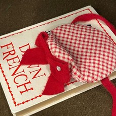 韓國紅貝貝裙格雷帽紅格子印花燈芯絨狗狗裙子寵物衣服, 貝雷帽,帽子為均碼, 1個