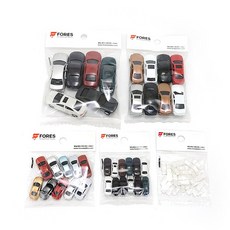 포레스 건축모형재료 디오라마 조경재료 칼라 자동차 모형, 1세트, 백색 1:300(30p)