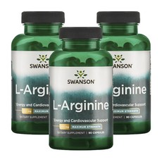 Swanson 斯旺森 左旋精胺酸膠囊 850mg, 90顆, 3罐