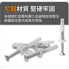 台灣製造 敲擊式尼龍釘/快速釘/利格釘/尼龍敲釘/壁虎套快速釘 白鐵/黑鐵 200支/包, 1個, 410白鐵不銹鋼(200支)-M5X30