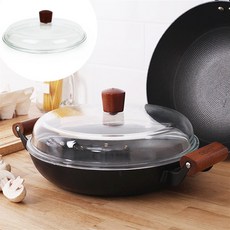 프라이팬 후라이팬덮개 기름튐방지 24cm 유리뚜껑 내열유리뚜껑