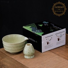 AOHAO Matcha whisk 말차도구 2/4/7 PCS 세트 차선, 그린2pcs, 5세트