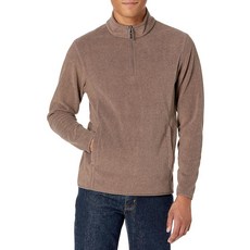 Amazon Essentials 남성용 플리스 재킷 1/4 지퍼 풀오버 XS 브라운 헤더138608