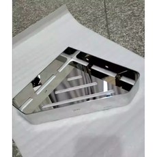 日本TOTO東陶 衛浴不銹鋼可拆卸三角置物架 浴室香水洗髮水沐浴露收納架 免打孔雙層轉角置物籃, 1個, 鑽石三角架單層