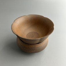 原礦老岩泥茶漏濾茶器 - 純陶茶濾 功夫茶道專用泡茶用具, 茶濾(原陶色), 1個