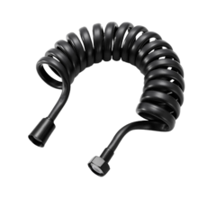 Bora 浴室噴槍馬桶淋浴噴頭彈簧軟管 3M 黑色彈簧軟管 3M, 1入, 黑色