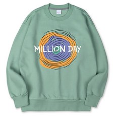 밀리언데이 어라운드 오버핏 특양면 맨투맨