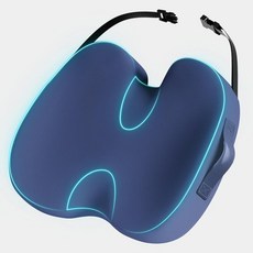 ModReve 자동차 시트 쿠션 정형외과적 메모리 폼 조절 가능한 스트랩 포함 트럭 운전자 카시트 여행 및 휠체어 좌골 신경통 꼬리뼈 통증 완화 베개 장시간 앉아있을, 블루