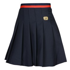 女款高腰腰部拼色褶皺A字高爾夫球裙褲裙